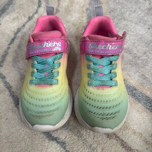 SKECHERS Girls Shoes Size 11 Jumpsters Blurred Dreams Tuff Tech Rainbow